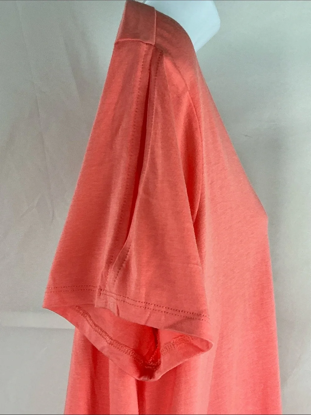 Michael Kors Coral Short Sleeve Tee with Gold MK Emblem Women's Size XL